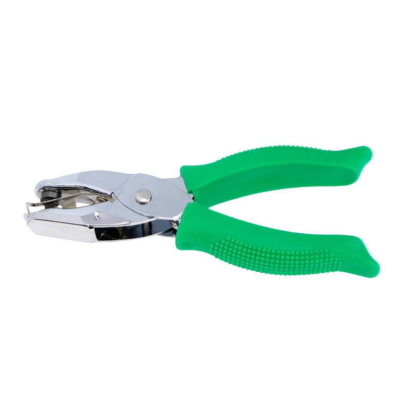 Oedema Handheld Hole Paper Punch 5mm Width Metal Hole Puncher with Rubber Grip Square Hole Punch - Image 2